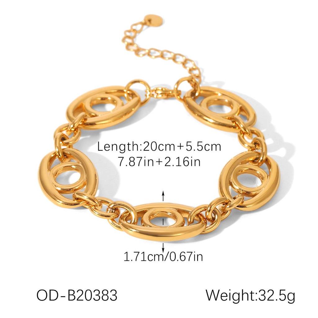 Edelstahl INS-Stil Damen-Diamantarmband - Europäisches & Amerikanisches Trendiges Design, Nicht verblassend.