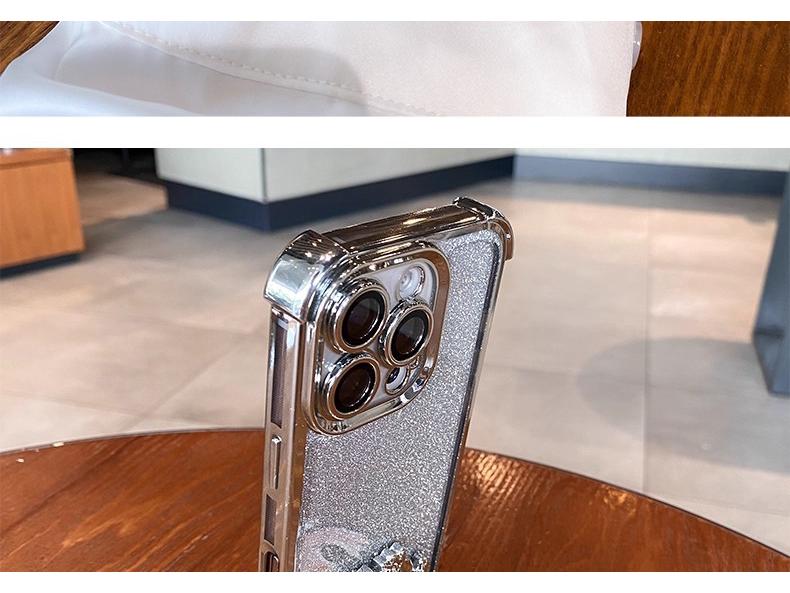 Suport tip oglindă pentru husă iPhone 17, Folie pentru lentilă iPhone 15 Pro Max, Rezistent la cădere iPhone 14, Desen animat iPhone 13, Design pentru femei iPhone 12