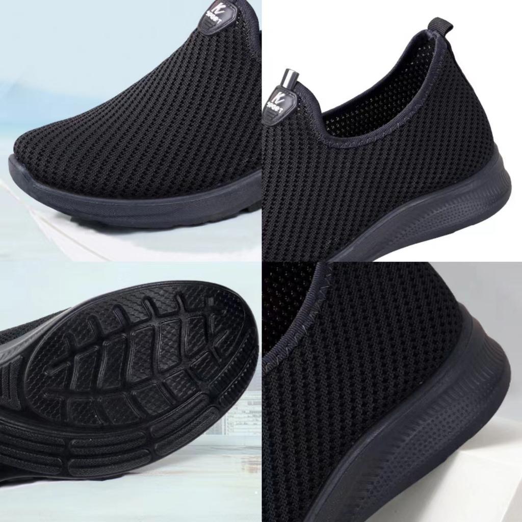 Zapatos Casuales de Verano para Hombre Zapatillas de Malla Tejida Antideslizantes Ligeras Planas Nuevos Hombres Transpirables Slip on Zapatillas para Correr Tenis Hombre