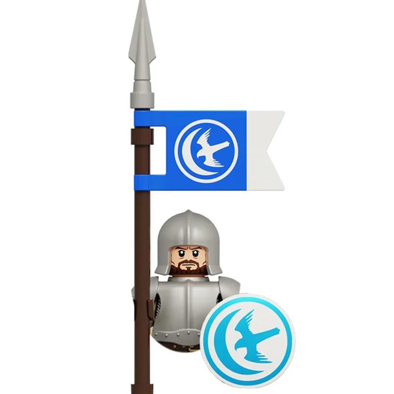 Mittelalterliche Antike Schwer gepanzerte Soldaten Römischer Zenturio Infanterie Hornbläser Militärfiguren Bewaffnung Modell Bausteine Spielzeug