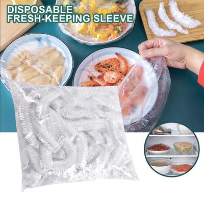 100Pcs Disposable Elastic Food Cover Kitchen Fresh Keeping Saver Bag For Fruit Bowls Cups Cover