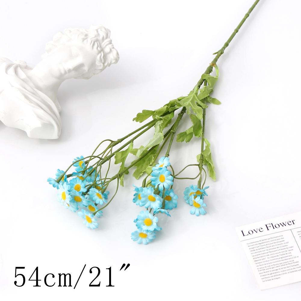 Blue Artificial Flowers Bouquet Rose Fake Flowers for Indoor Home Decor Garden Wedding Party Decoration Outdoor Vase Accessories