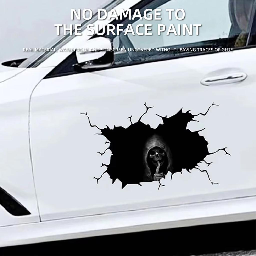 Helloween Quiet Death Car Mirror Stickers Car Windscreen Stickers Motorcycle Fuel Tank Stickers Car Accessories WindowDecorative
