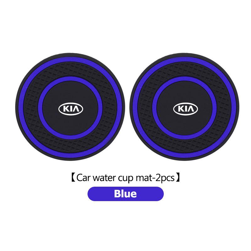 MYMX8 For KIA 2PC Car Coaster Water Cups Slot Non-Slip Pads Auto Interior Accessories Cerato Proceed Venga Stonic Picanto Sorento K5