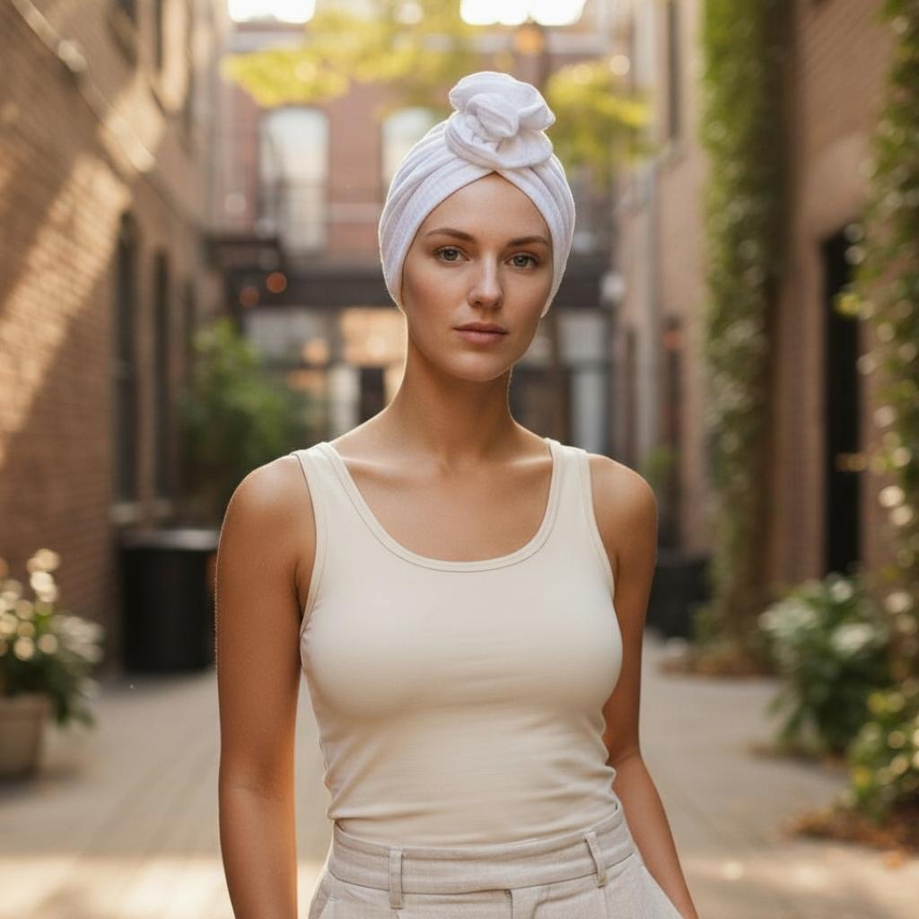 Classic Mussa Rose Turban White Cotton Muslin Comfort and Style