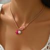 European and American color rope hand-woven ocean wind shell starfish ceramic small fish pendant bohemian wind necklace