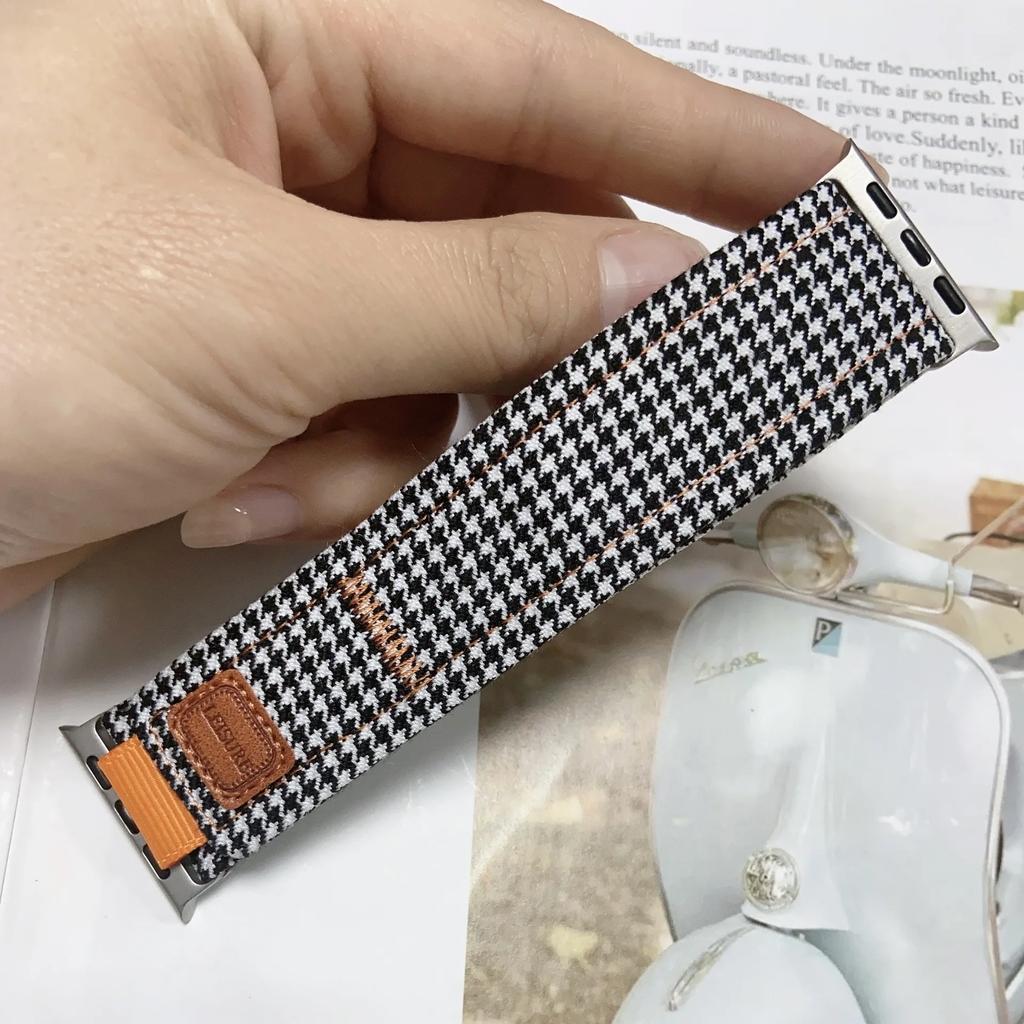 Nylon Loop Strap For Apple Watch Ultra 3/2 49mm Series 11 10 9 8 7 45mm 41mm 42mm 46mm Denim Canvas Bracelet iWatch 6 5 SE Band