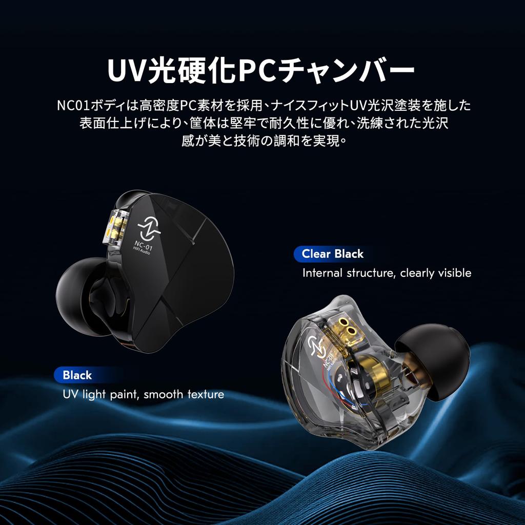 Yinyoo CCZ NC01 Wired 10mm DD Earbuds with UV PC 4g Lightweight OFC Double Parallel Noise Grade 5 Plated Metal Ergonomic Design for and Studying with