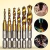 Titanium Coated Hex Shank Tap High Speed Steel Titanium Plated Tap  Thread Cutting