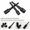 Electric Drill Hex to Square Socket Adapter Rod - 1/2" & 1/4" Drive Extension.