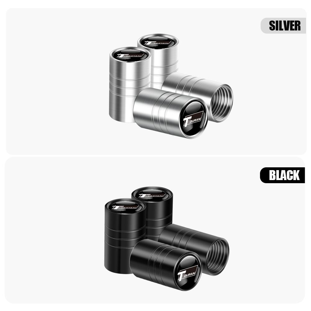 4PCS 3D Metal Car Wheel Tires Valve Caps Tyre Dust Cover For Volkswagen Polo Sharan Golf Scirocco Touran Touareg VW GIT Tcross BA5