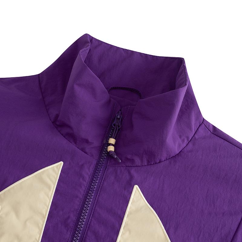 Anta Letter Print Woven Sports Simple Casual Versatile Stand Collar Zipper Jacket Unisex Jacket Water-Chestnut-Purple 172511605N-5