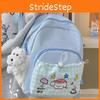 Casual Student Backpack With Dog Star Moon Desk Lamp Checkered Pattern For Girls Travel And School