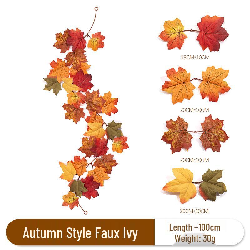 Halloween Maple Leaf Vine Wall Hanging for Christmas and Harvest Festival