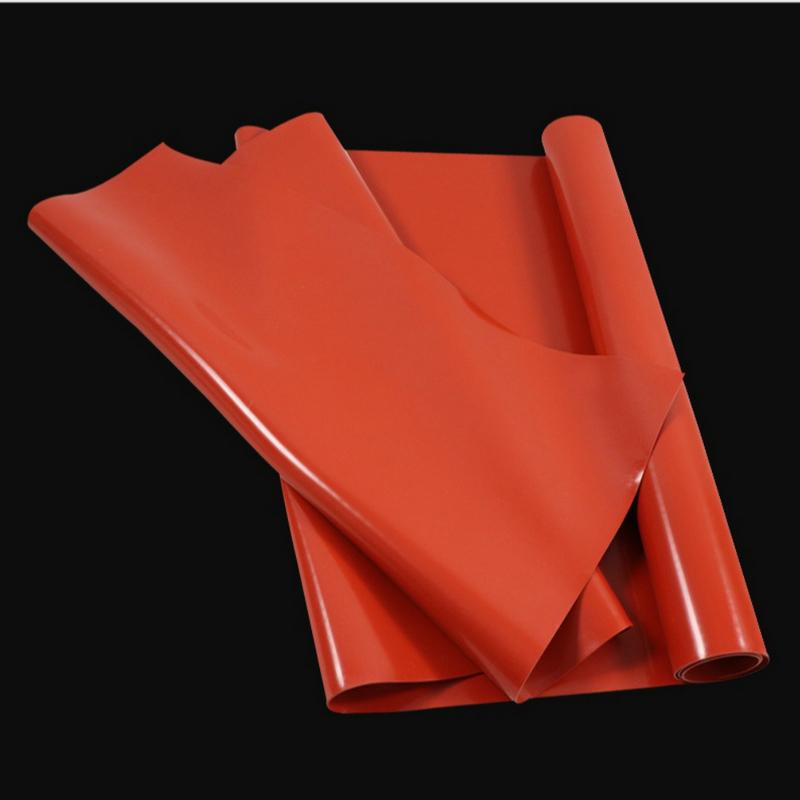 1 Piece Red Silicone Rubber Board High Temperature Resistant Silicone Rubber Sheet Plate Mat Thick 1-5mm Size 500X500mm