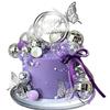 37 Peças Decorações de Bolo Ins Bola de Espelhos Roxo Topper de Bolo Nota Musical Microfone Estrela Coração Glitter Decoração Para Festa de Aniversário Temática