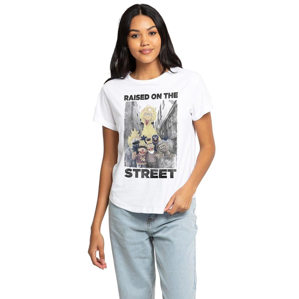 Sesame Street Womens/Ladies Raised On The Streets Characters T-Shirt