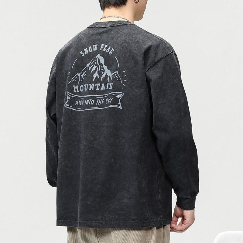 

Осенне-зимний американский модный брендовый свитер с длинными рукавами, свободный, большого размера, с круглым вырезом, черный, с персонализированной печатью, прилив 4XL чёрный