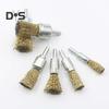 Wire Wheel Brush Rotary Tool Rustproof Corrosion Resistant Wide Application Reusable Easy To Install Coated Crimped Wire Brush