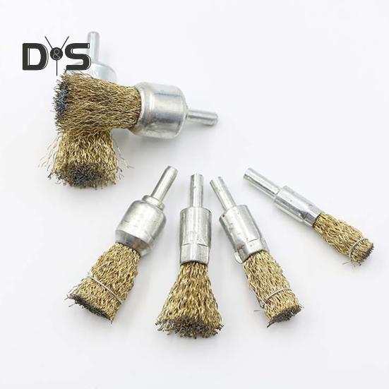 Wire Wheel Brush Rotary Tool Rustproof Corrosion Resistant Wide Application Reusable Easy To Install Coated Crimped Wire Brush
