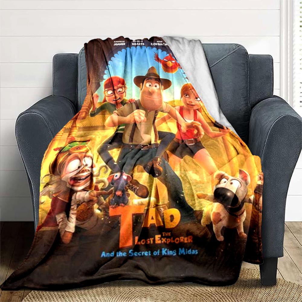 Tad, the Lost Explorer Print Flannel Blanket High Quality Warm Comfortable Cover for All Seasons Perfect for Gifts Home Decor