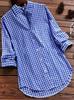 Retro Plaid Lapel Long Sleeve Shirt In Stock (2026)