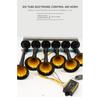 Car Music Horn Six Tube Thirty-Six Tone Truck Train Electronic Control Metal Tube Music Air Horn With Button Cars Accessories