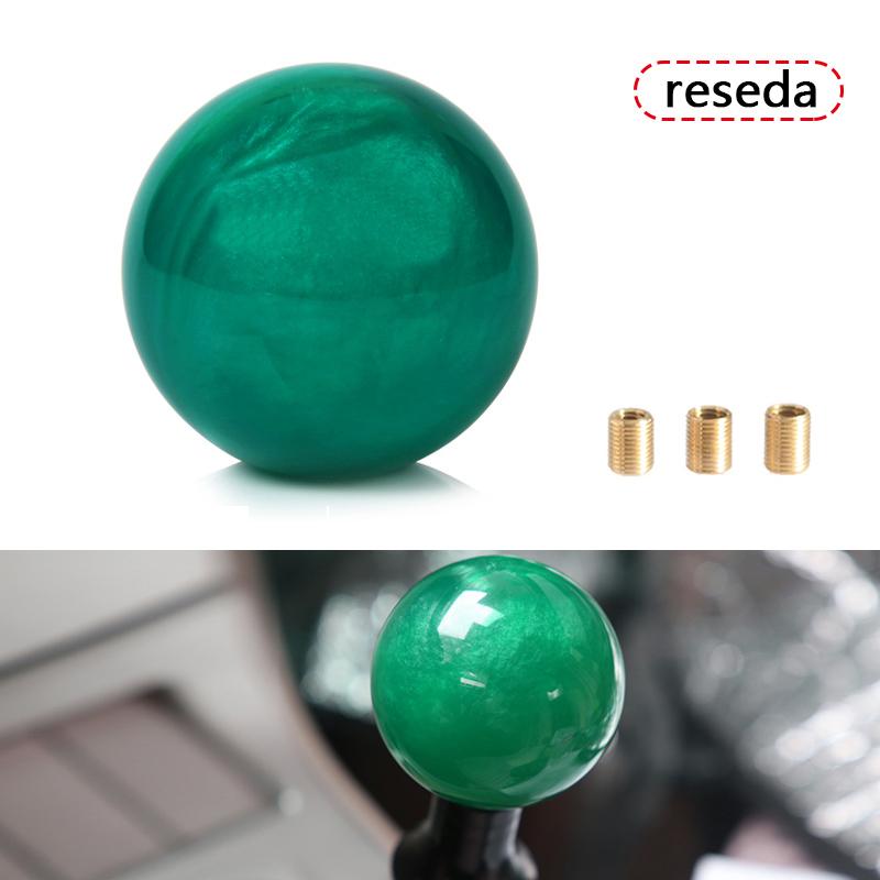 NEW Racing Marble Style Round Ball Gear Shift Knob With 3 Adapters For Most Cars Interior Accessories