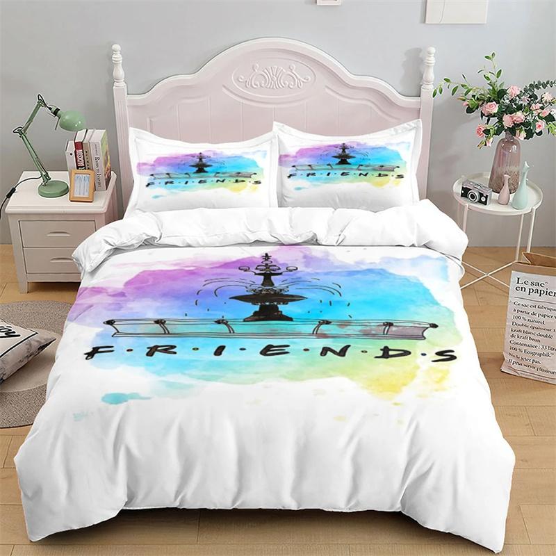 Friends TV Show Bedding Sets Duvet Cover Set With Pillowcase Polyester Double Twin Full Queen King Bedclothes Home Decor