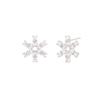 [925 Sterling Silver Post] Snowflake Earrings