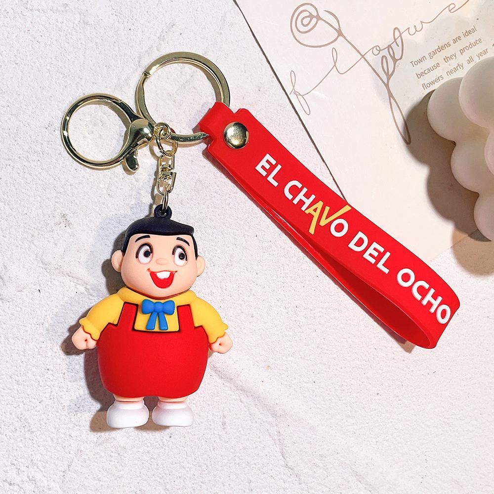 2023 Anime El Chavo Del Ocho Keychain For Women Men Cartoon Boy Doll Pendant Key Chain Car Keyring Jewelry Children Gifts