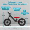 DEVESSPORT Vélo sans Pédales RACER Rouge pour Enfant 2-4 Ans, Roues Gonflables 12", Selle Confort Ajustable, Équilibre, Coordination