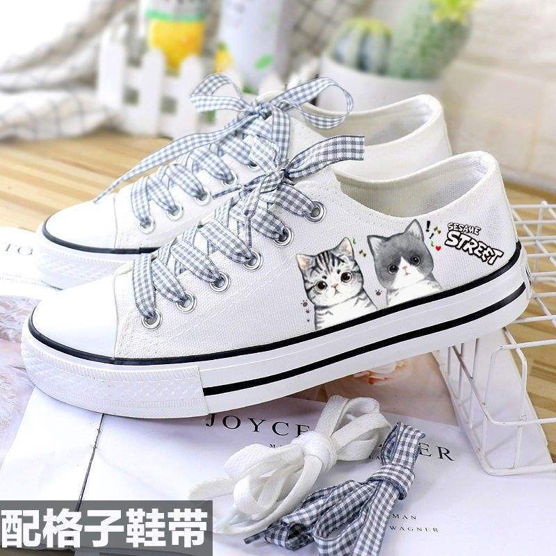 Nízké plátěné boty, jarní a podzimní ploché boty, skate boty