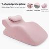 Wedge Prone Pillow Memory Foam Leg Wedge Ergonomic Back Neck Pain Relief Support Cushion with Removable Cover for Sitting Up Lying Reading