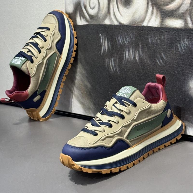 Autumn and Winter Breathable Casual Sports Shoes Non-slip Soft Sole White Shoes for Men Dad Shoes