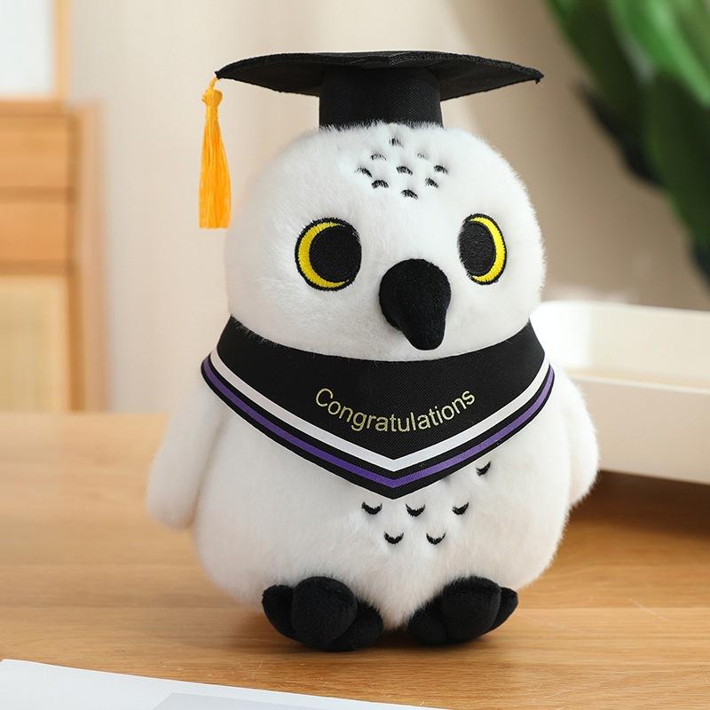 Cute Cute Dr. Owl Doll Plush Toy Bachelor Owl Doll Student Graduation Commemorative Gift