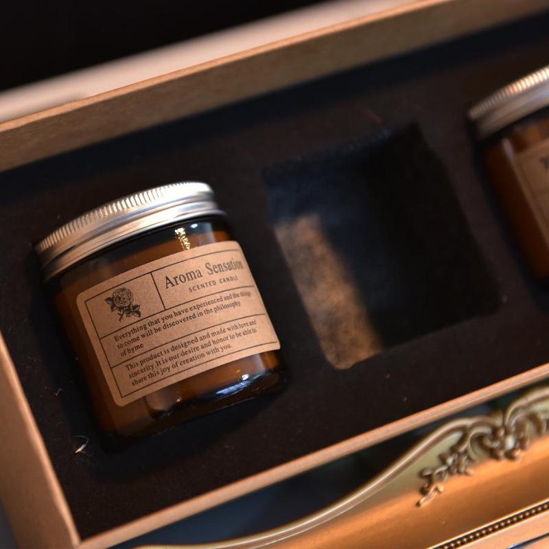 Handmade Aromatherapy Tea Cup Candle Set - Romantic Scented Wedding Favors Gift Box