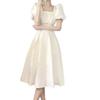 Abito longuette da donna A Line Streetwear Tinta unita Flowy Summer Ladies Abito medio lungo da indossare ogni giorno