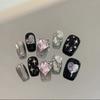 Handmade Nail Nail Patch For Sweet Cool Girl Short Black Millennial Spice Gir