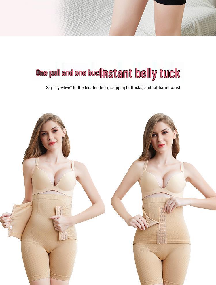 Postpartale High-Waist-Shaperhose mit dreireihigem Verschluss zur Unterstützung von Bauch und Hüften, Übergröße