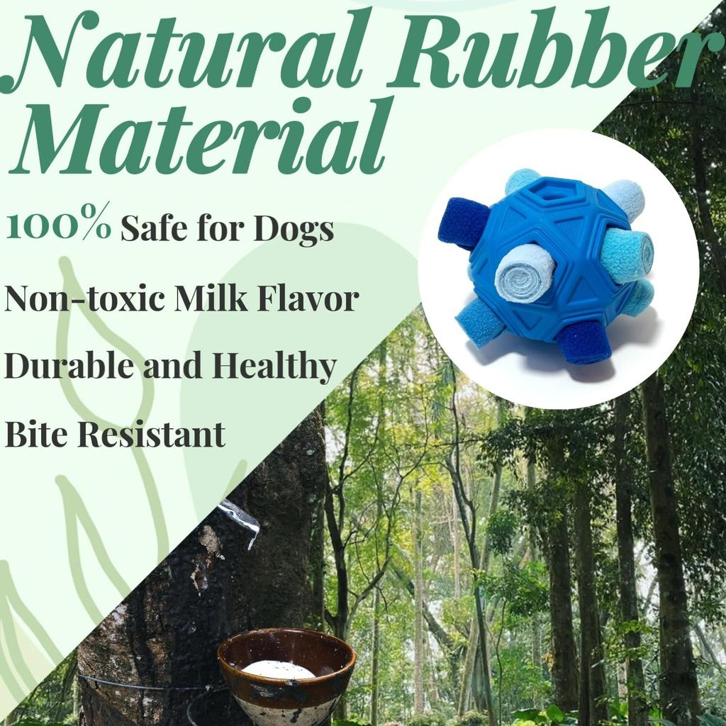Ball for Dog Toys Unbreakable Upgrade Ball Interactive Toy Foraging Snuffle Mat Puppy Treat Dispenser Slow Feeder Dog Puzzle Toys for Small,Large Pets