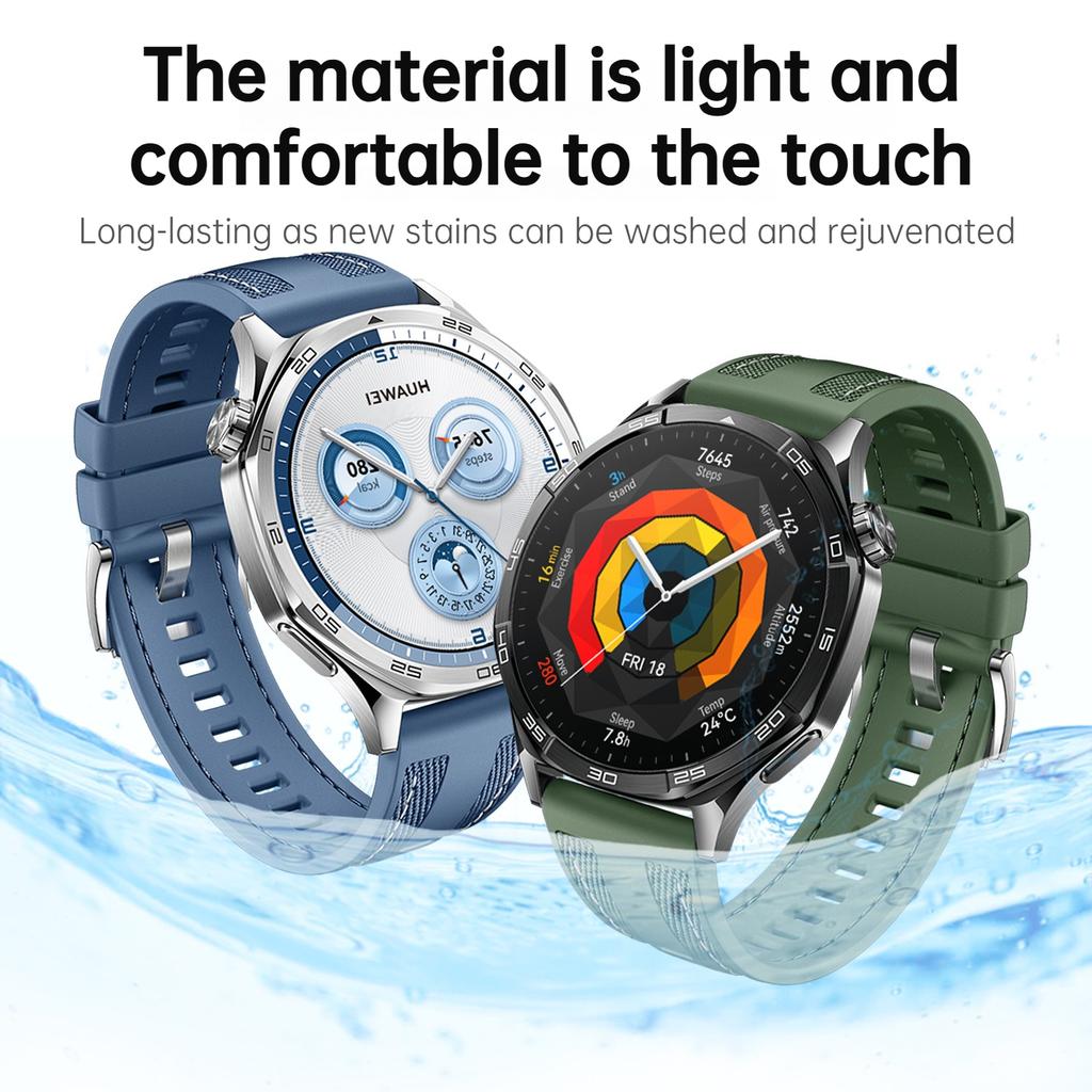 Nylon Silicone Strap for Huawei Watch GT5 Pro 46mm Band Wristband Bracelet for Huawei Watch GT4 Pro 22mm Universal Press Head Strap