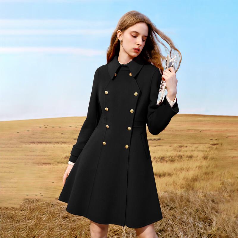 Women s 2025 New Year 100% Wool Lapel Overcoat XL