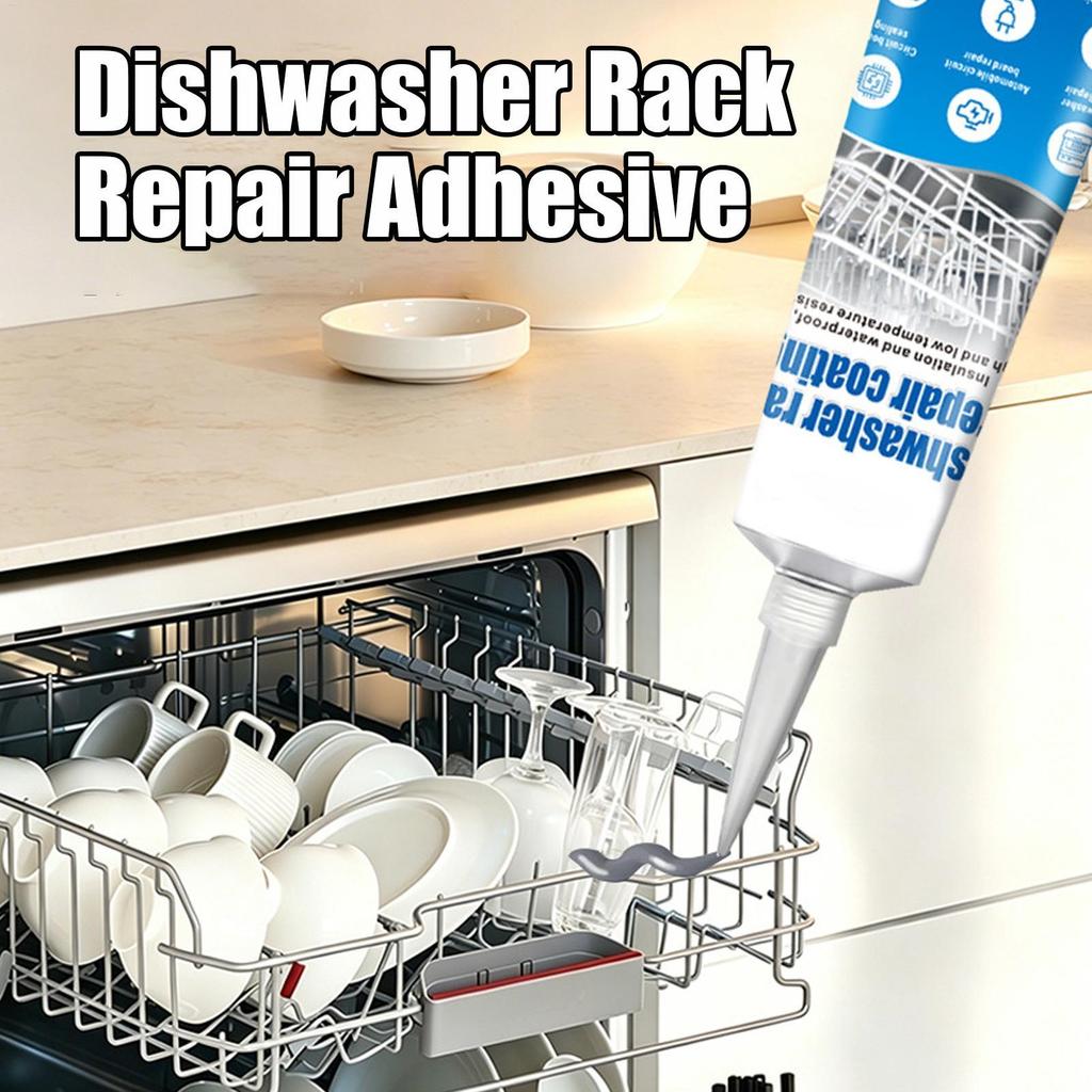 Dishwasher Rack Repair 50ml Anti-Rust Glue Rust Proofing Coating with Tip and Scraper for Home Kitchen Appliance Apartment
