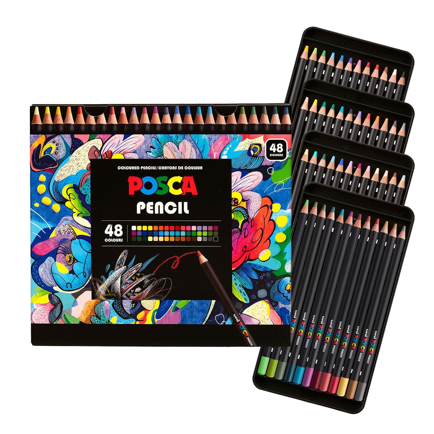 POSCA Krāsainās zīmuļi Mīksts serdenis 48