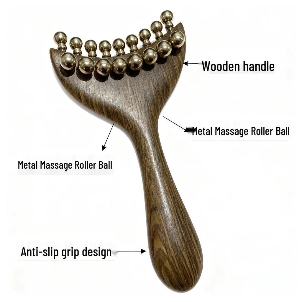 All-Body Brass Sandalwood Meridian Massage Comb