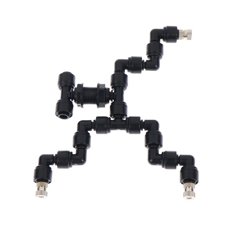 1PCS adjustable nozzle 4 Head Garden Watering Reptile Fogger Mister With Quick Connecting Nozzle 0.3mm Connect With 6.35mm Pipe