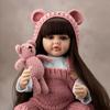Vinyl Simulation Doll Reborn Baby 55cm Long Hair Doll Simulation Children's Play House Toy