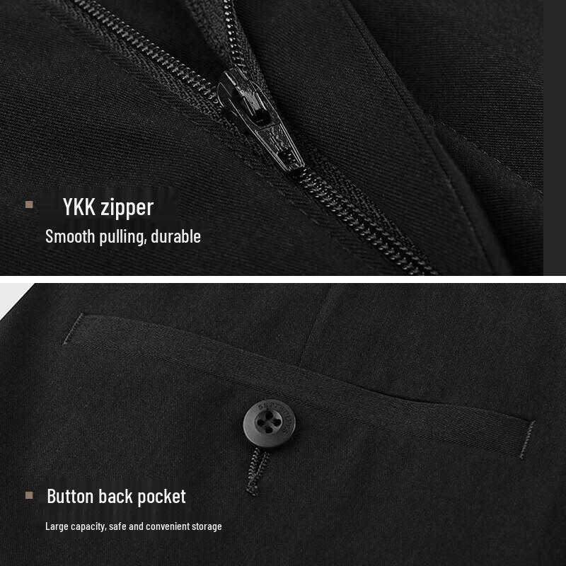 SEPTWOLVES Men's Tencel Blend Straight Fit Business Casual Pants