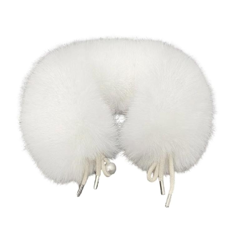 

Furry Warm Collar Scarf Winter Collar Warm Polyester Accessory For Outdoor Activities And Casual Wear белый